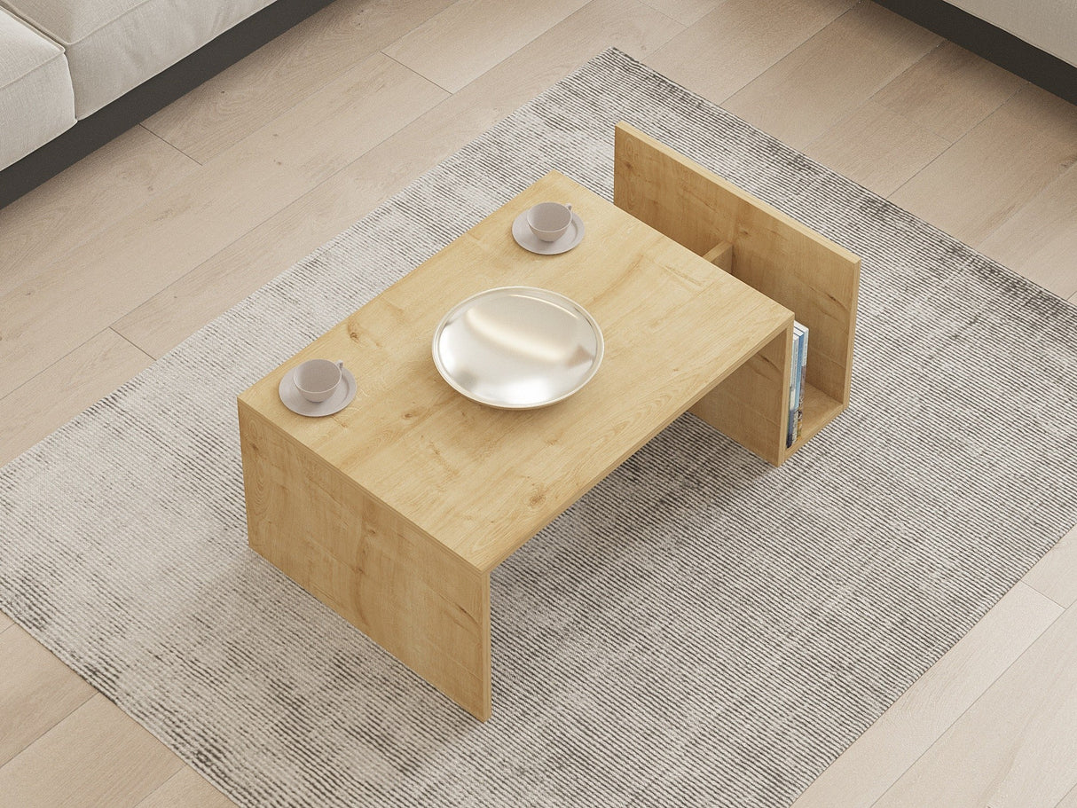 Măsuță de cafea Memo, Diverse culori, 87x50x32 cm - Stejar safir | SKU: 495SSE1119 | Măsuță de cafea Memo, 87x50x32 cm, varianta Stejar safir, produs pentru amenajarea locuinței, disponibil online în România la CasaMob