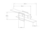 Raft de perete Mone cadru metal, 120 x 30 x 18 cm - alb, SKU 495SSE1120