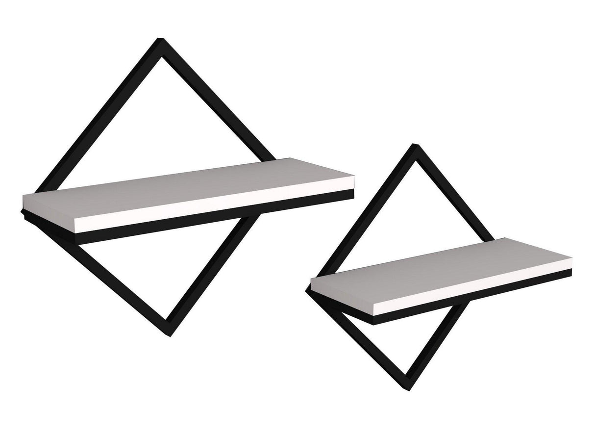 Raft de perete Sezo, 2 piese (diverse dimensiuni) - Alb, SKU 495SSE1123