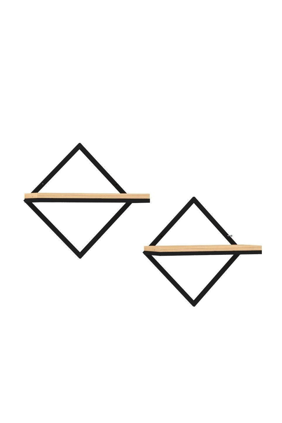 Raft de perete Sezo, 2 piese (diverse dimensiuni) - Stejar, SKU 495SSE1123