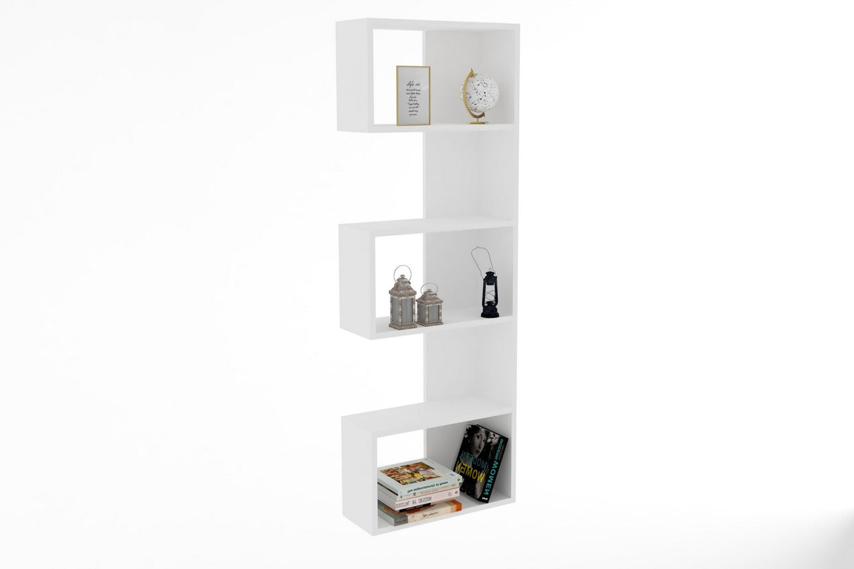 Bibliotecă Nebu, Diverse culori - Alb | SKU: 495SSE1203 | Bibliotecă Nebu, varianta Alb, produs pentru amenajarea locuinței, disponibil online în România la CasaMob