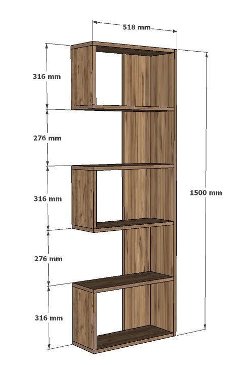 Bibliotecă Nebu, Diverse culori - Alb | SKU: 495SSE1203 | Bibliotecă Nebu, varianta Alb, produs pentru amenajarea locuinței, disponibil online în România la CasaMob