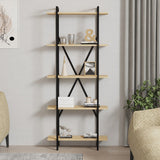 Bibliotecă Kinder, Diverse culori, 72x25x170 cm - Stejar - Negru | SKU: 495SSE1223 | Bibliotecă Kinder, 72x25x170 cm, varianta Stejar - Negru, produs pentru amenajarea locuinței, disponibil online în România la CasaMob