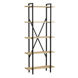 Bibliotecă Kinder, Diverse culori, 72x25x170 cm - Stejar - Negru | SKU: 495SSE1223 | Bibliotecă Kinder, 72x25x170 cm, varianta Stejar - Negru, produs pentru amenajarea locuinței, disponibil online în România la CasaMob