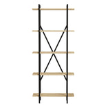 Bibliotecă Kinder, Diverse culori, 72x25x170 cm - Stejar - Negru | SKU: 495SSE1223 | Bibliotecă Kinder, 72x25x170 cm, varianta Stejar - Negru, produs pentru amenajarea locuinței, disponibil online în România la CasaMob