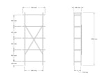 Bibliotecă Kinder, Diverse culori, 72x25x170 cm - Stejar - Negru | SKU: 495SSE1223 | Bibliotecă Kinder, 72x25x170 cm, varianta Stejar - Negru, produs pentru amenajarea locuinței, disponibil online în România la CasaMob