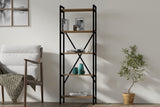 Bibliotecă Kinder, Diverse culori, 72x25x170 cm - Nuc - Negru | SKU: 495SSE1224 | Bibliotecă Kinder, 72x25x170 cm, varianta Nuc - Negru, produs pentru amenajarea locuinței, disponibil online în România la CasaMob