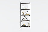 Bibliotecă Kinder, Diverse culori, 72x25x170 cm - Nuc - Negru | SKU: 495SSE1224 | Bibliotecă Kinder, 72x25x170 cm, varianta Nuc - Negru, produs pentru amenajarea locuinței, disponibil online în România la CasaMob