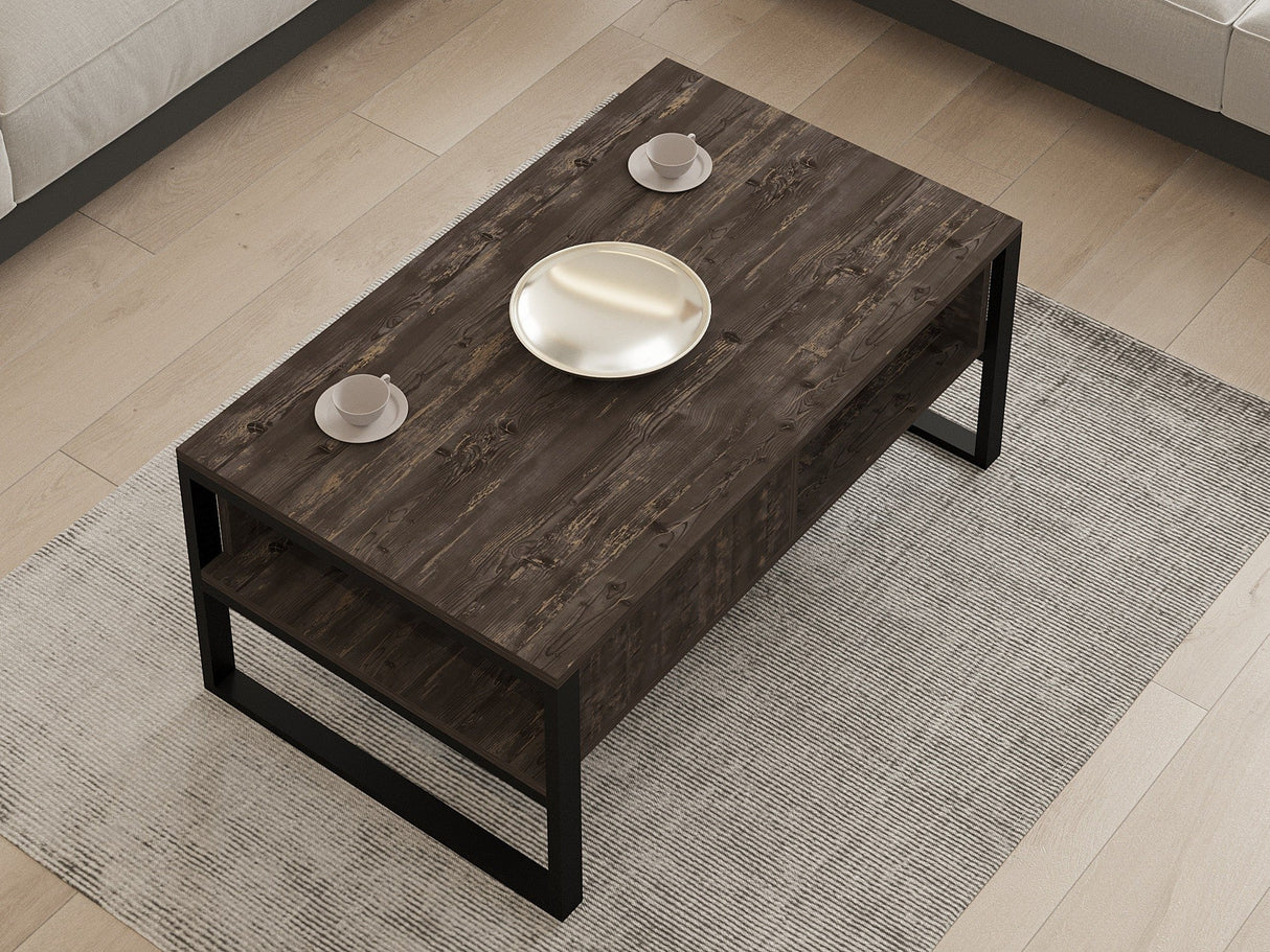 Măsuță de cafea Devon Orta, Diverse culori, Diverse dimensiuni - Antracit - 100x60x44 cm | SKU: 495SSE1301 | Măsuță de cafea Devon Orta, varianta Antracit - 100x60x44 cm, produs pentru amenajarea locuinței, disponibil online în România la CasaMob