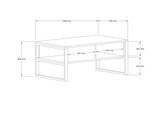 Măsuță de cafea Devon Orta, Diverse culori, Diverse dimensiuni - Antracit - 100x60x44 cm | SKU: 495SSE1301 | Măsuță de cafea Devon Orta, varianta Antracit - 100x60x44 cm, produs pentru amenajarea locuinței, disponibil online în România la CasaMob