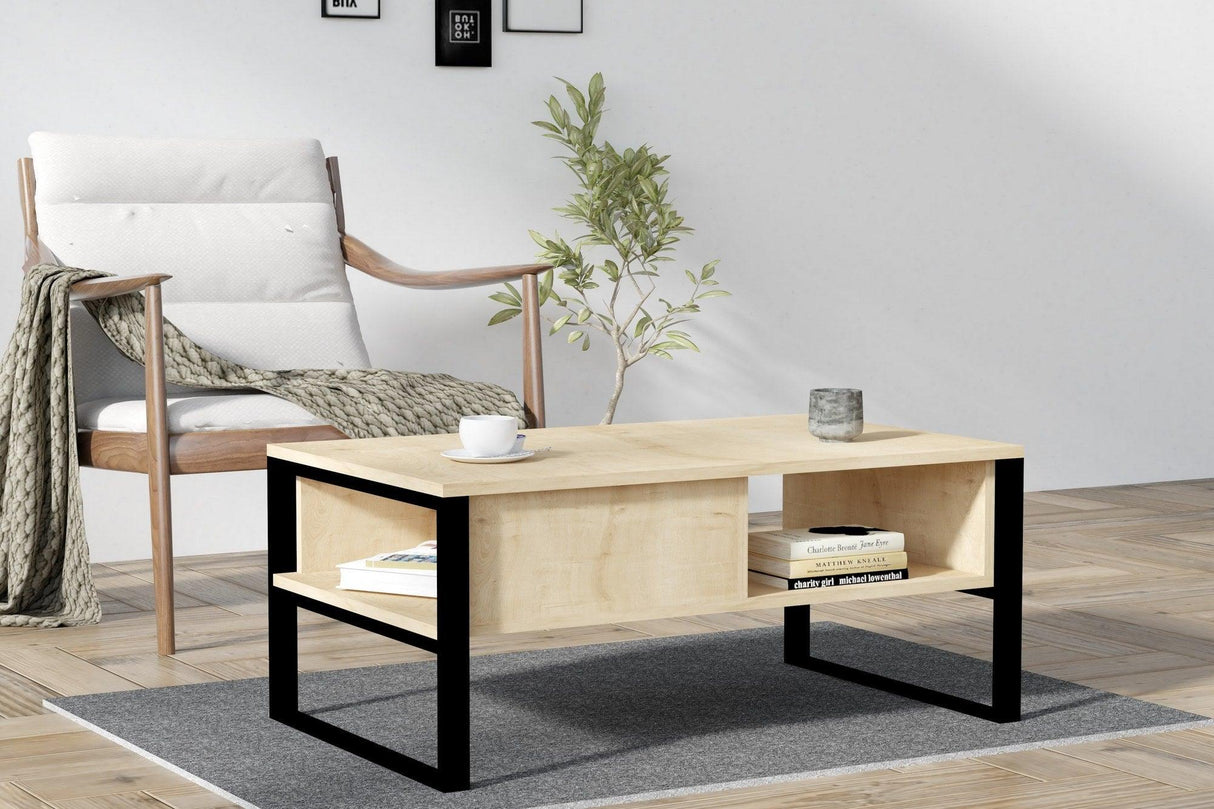 Măsuță de cafea Devon Orta, Diverse culori, Diverse dimensiuni - Stejar safir - 100x44x60 cm | SKU: 495SSE1302 | Măsuță de cafea Devon Orta, varianta Stejar safir - 100x44x60 cm, produs pentru amenajarea locuinței, disponibil online în România la CasaMob