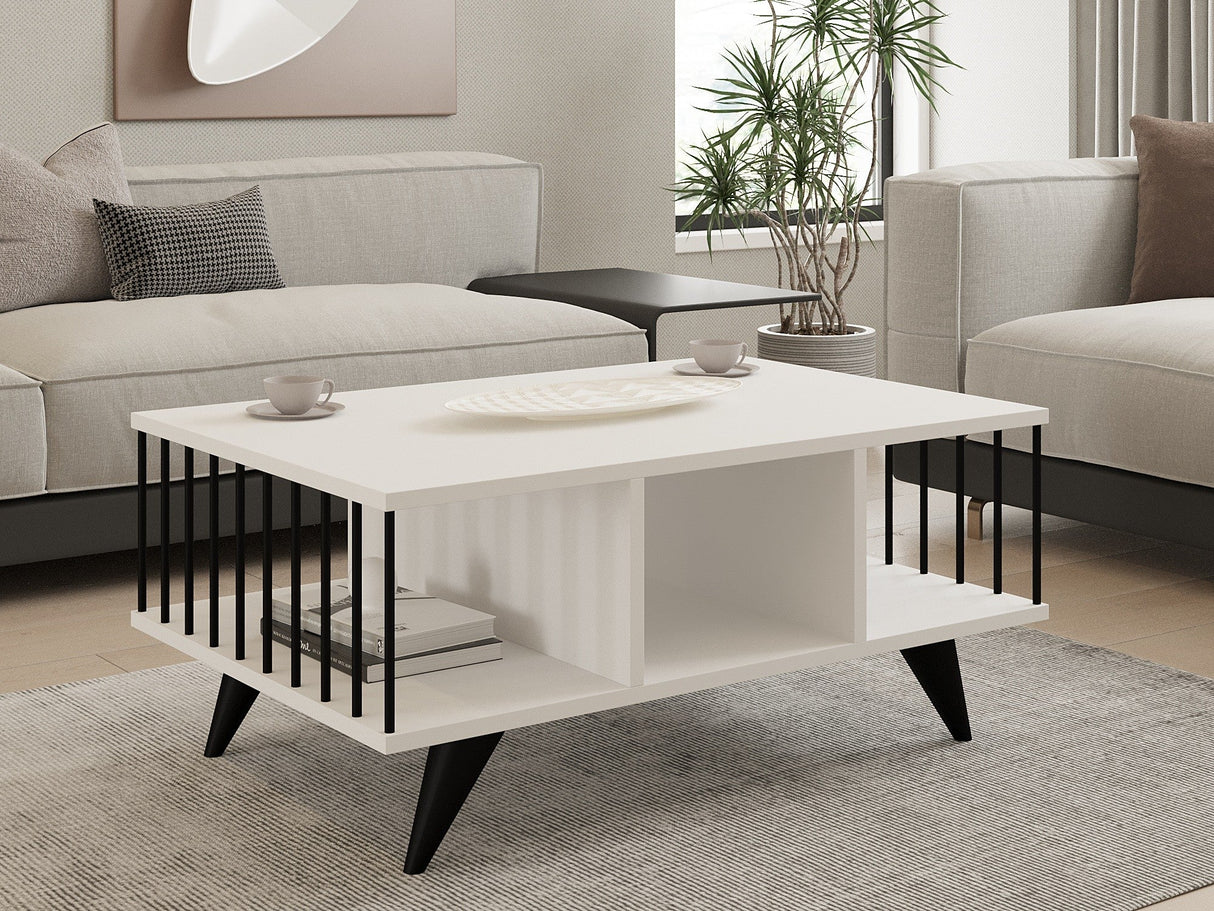 Măsuță de cafea Bert, Diverse culori, 90x60x40 cm - Alb | SKU: 495SSE1322 | Măsuță de cafea Bert, 90x60x40 cm, varianta Alb, produs pentru amenajarea locuinței, disponibil online în România la CasaMob