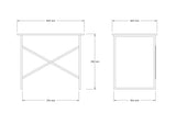 Birou Addi cu picioare metalice, 90 x 76 x 56 cm - Stejar, SKU 495SSE1515