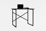 Birou Addi cu picioare metalice, 90 x 76 x 56 cm - Negru, SKU 495SSE1515