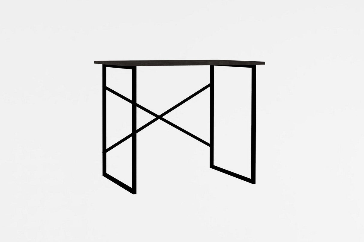 Birou Addi cu picioare metalice, 90 x 76 x 56 cm - Negru, SKU 495SSE1515