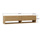 Comodă TV Arges, Diverse culori, 141x30x31 cm - Stejar safir | SKU: 495SSE1604 | Comodă TV Arges, 141x30x31 cm, varianta Stejar safir, produs pentru amenajarea locuinței, disponibil online în România la CasaMob