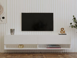 Comodă TV Arges, Diverse culori, 141x30x31 cm - Alb | SKU: 495SSE1605 | Comodă TV Arges, 141x30x31 cm, varianta Alb, produs pentru amenajarea locuinței, disponibil online în România la CasaMob