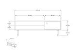 Comodă TV Avila, Diverse culori, 120x30x38 cm - Antracit | SKU: 495SSE1607 | Comodă TV Avila, 120x30x38 cm, varianta Antracit, produs pentru amenajarea locuinței, disponibil online în România la CasaMob