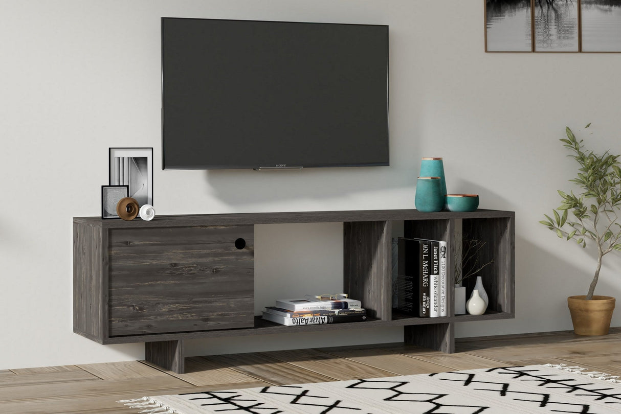 Comodă TV Folsom, Diverse culori, 140x29x45 cm - Antracit | SKU: 495SSE1613 | Comodă TV Folsom, 140x29x45 cm, varianta Antracit, produs pentru amenajarea locuinței, disponibil online în România la CasaMob