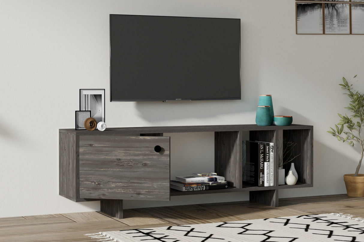 Comodă TV Folsom, Diverse culori, 140x29x45 cm - Antracit | SKU: 495SSE1613 | Comodă TV Folsom, 140x29x45 cm, varianta Antracit, produs pentru amenajarea locuinței, disponibil online în România la CasaMob