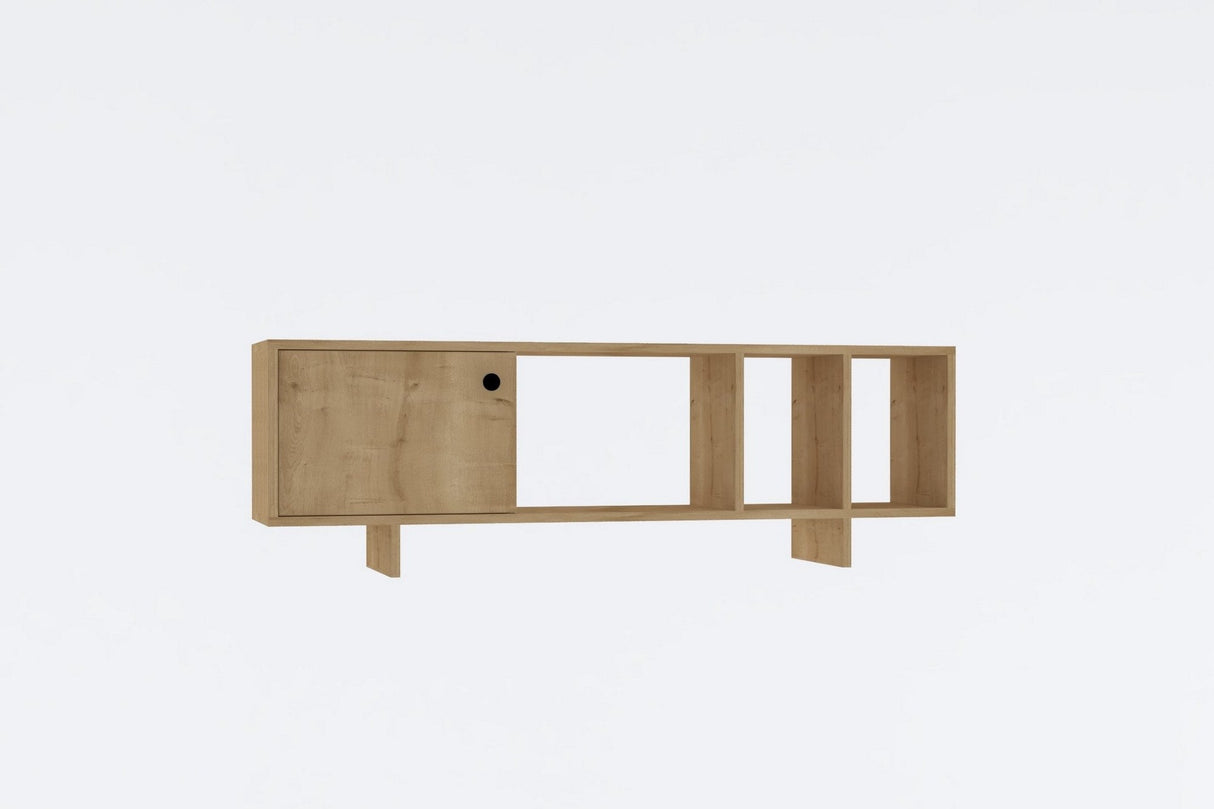 Comodă TV Folsom, Diverse culori, 140x29x45 cm - Stejar | SKU: 495SSE1620 | Comodă TV Folsom, 140x29x45 cm, varianta Stejar, produs pentru amenajarea locuinței, disponibil online în România la CasaMob