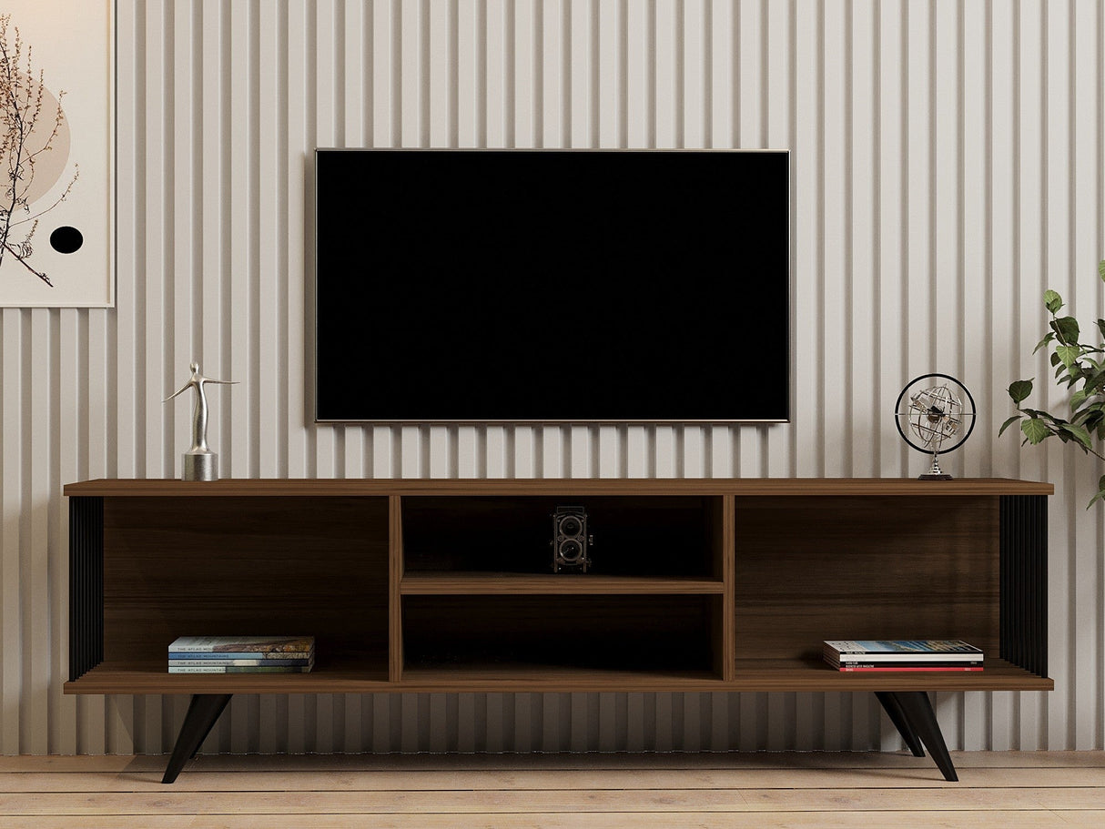 Comodă TV Josef, Diverse culori, 160x40x49 cm - Nuc | SKU: 495SSE1627 | Comodă TV Josef, 160x40x49 cm, varianta Nuc, produs pentru amenajarea locuinței, disponibil online în România la CasaMob