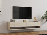 Comodă TV Arges, Diverse culori, 141x30x31 cm - Travertin | SKU: 495SSE1628 | Comodă TV Arges, 141x30x31 cm, varianta Travertin, produs pentru amenajarea locuinței, disponibil online în România la CasaMob