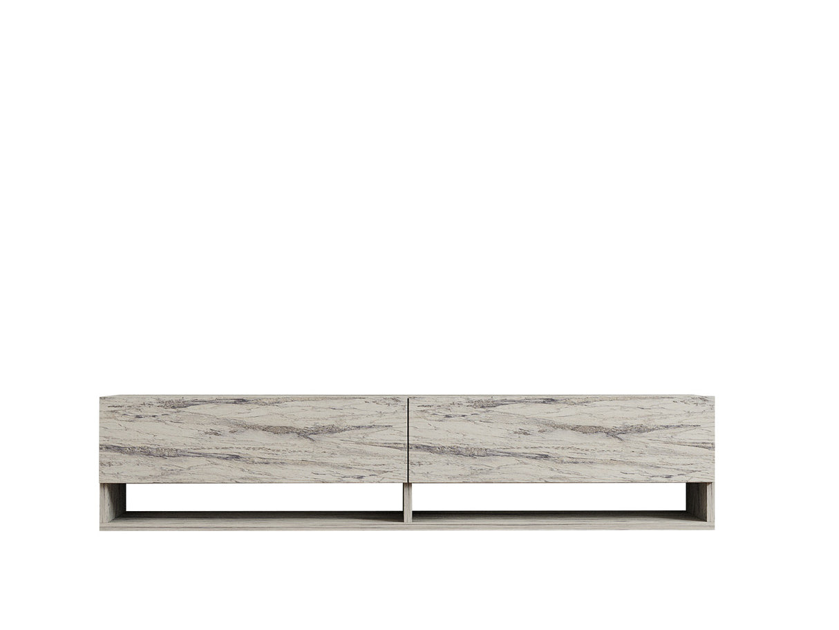 Comodă TV Arges - Freesia, Marble, Travertin, 141x30x31 cm