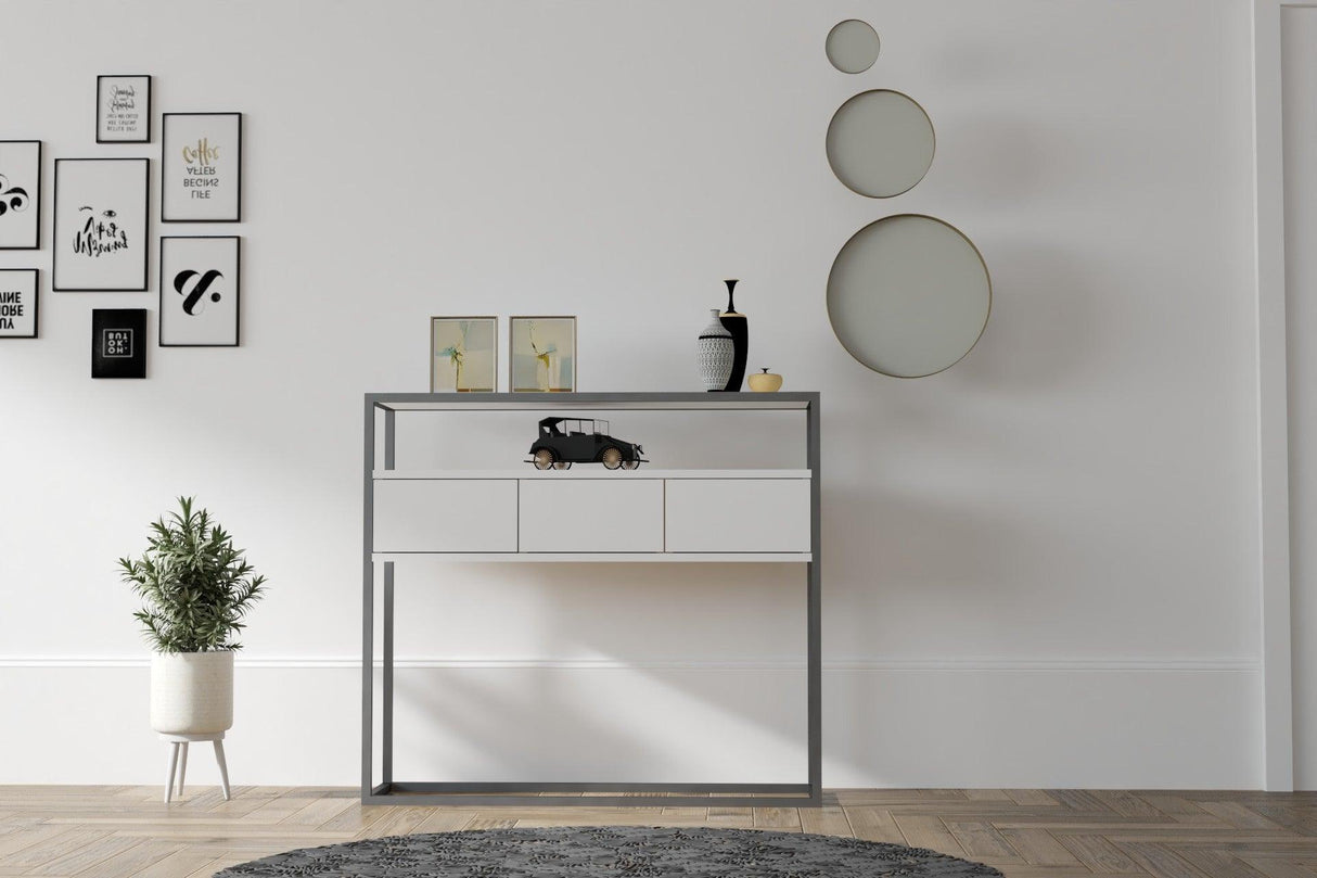 Consola Guarda - White, Alb, 100x29x90 cm