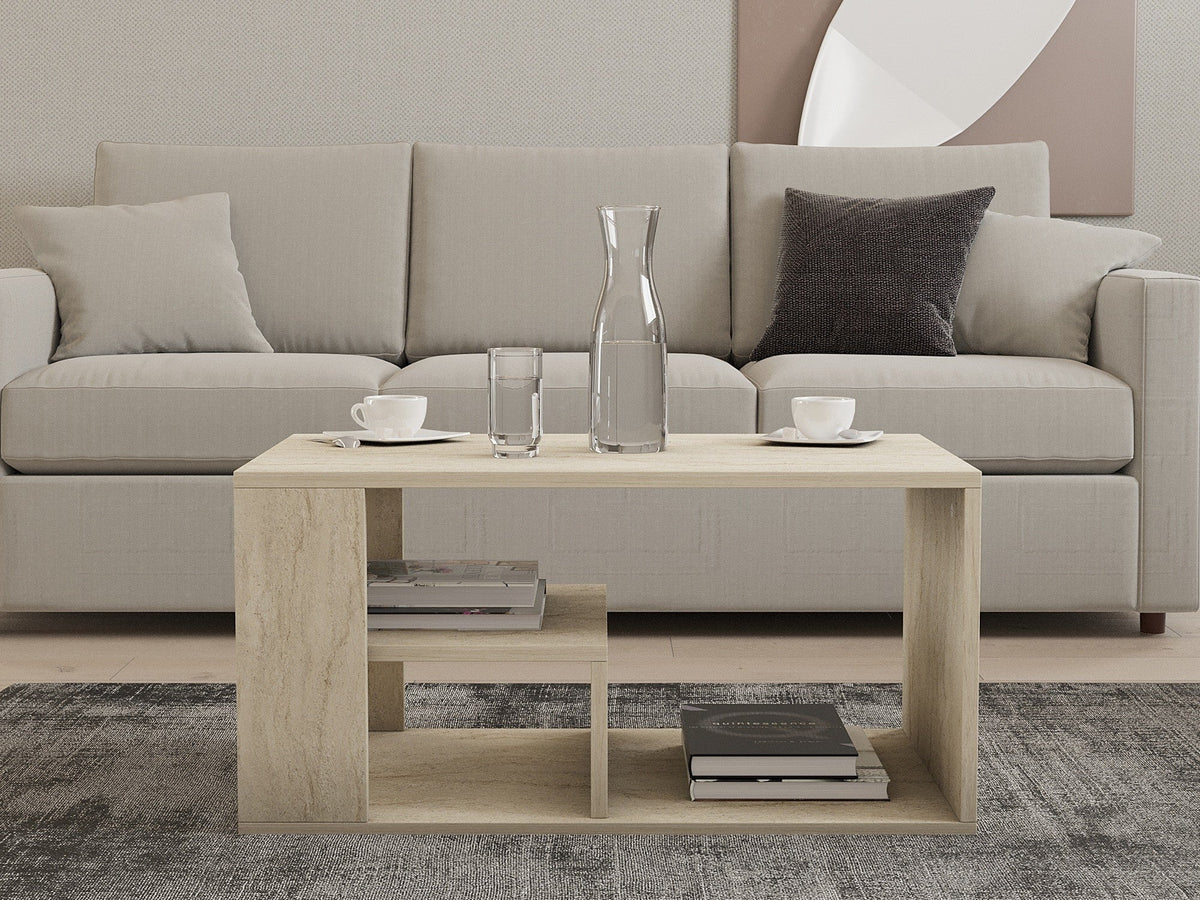 Travertin - 80x40x50 cm | SKU: 495SSE2111 | Măsuță de cafea Eros, varianta Travertin - 80x40x50 cm, produs pentru amenajarea locuinței, disponibil online în România la CasaMob