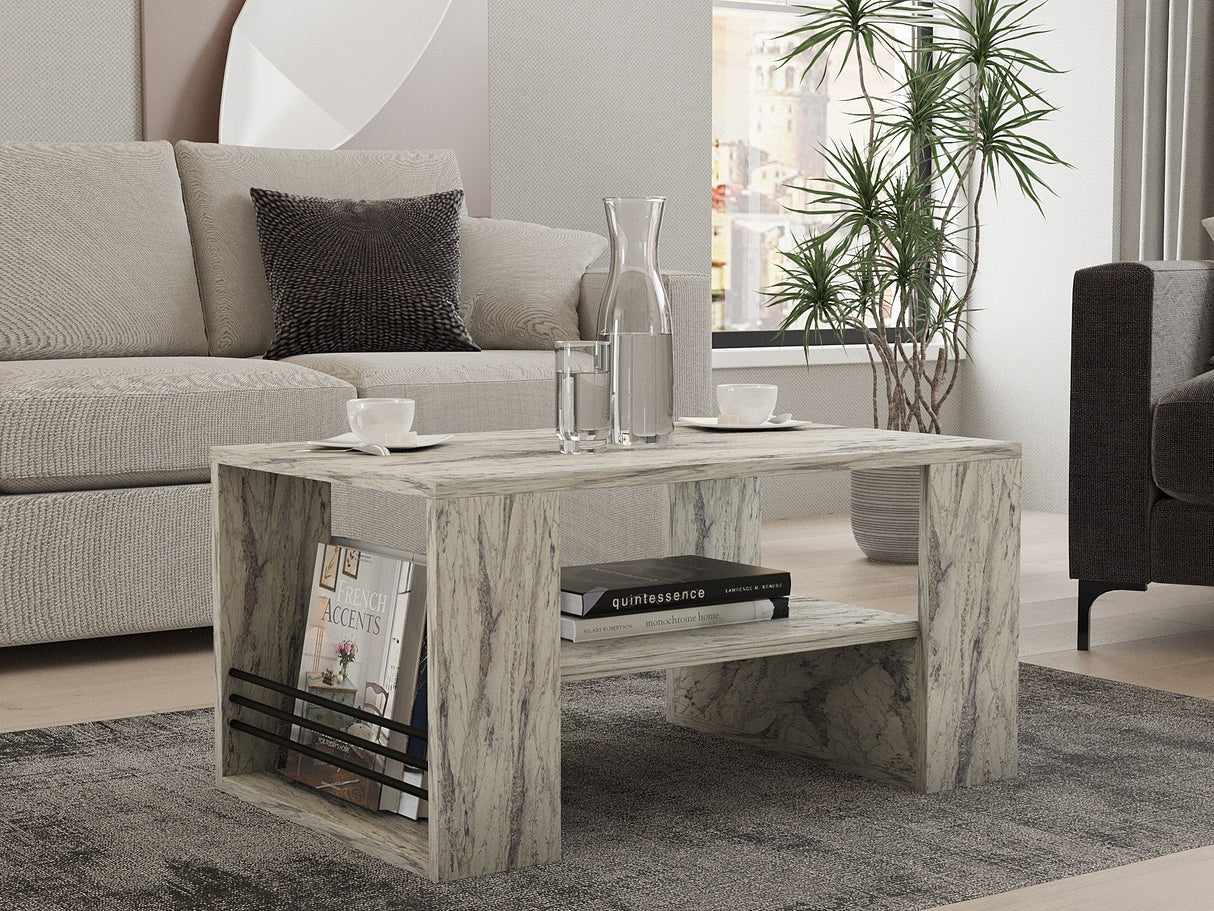 Măsuță de cafea Iris, Diverse culori, 80x50x40 cm - Freesia marble | SKU: 495SSE2112 | Măsuță de cafea Iris, 80x50x40 cm, varianta Freesia marble, produs pentru amenajarea locuinței, disponibil online în România la CasaMob