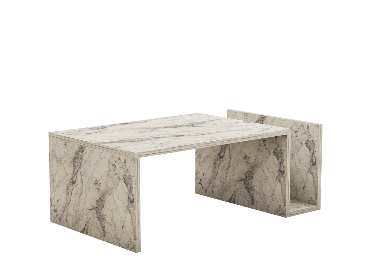 Măsuță de cafea Memo, Diverse culori, 87x50x32 cm - Freesia marble | SKU: 495SSE2114 | Măsuță de cafea Memo, 87x50x32 cm, varianta Freesia marble, produs pentru amenajarea locuinței, disponibil online în România la CasaMob