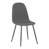 Scaun Bella, Stofă, picioare metalice negre, Diverse culori, 44x55x85 cm - Antracit | SKU: 499-000012 | Scaun Bella, Stofă, picioare metalice negre, 44x55x85 cm, varianta Antracit, produs pentru amenajarea locuinței, disponibil online în România la CasaMob