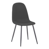 Scaun Bella, Stofă, picioare metalice negre, Diverse culori, 44x55x85 cm - Negru | SKU: 499-000013 | Scaun Bella, Stofă, picioare metalice negre, 44x55x85 cm, varianta Negru, produs pentru amenajarea locuinței, disponibil online în România la CasaMob