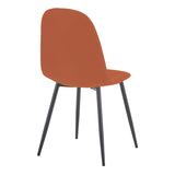 Scaun Bella, Stofă, picioare metalice negre, Diverse culori, 44x55x85 cm - Teracota | SKU: 499-000016 | Scaun Bella, Stofă, picioare metalice negre, 44x55x85 cm, varianta Teracota, produs pentru amenajarea locuinței, disponibil online în România la CasaMob