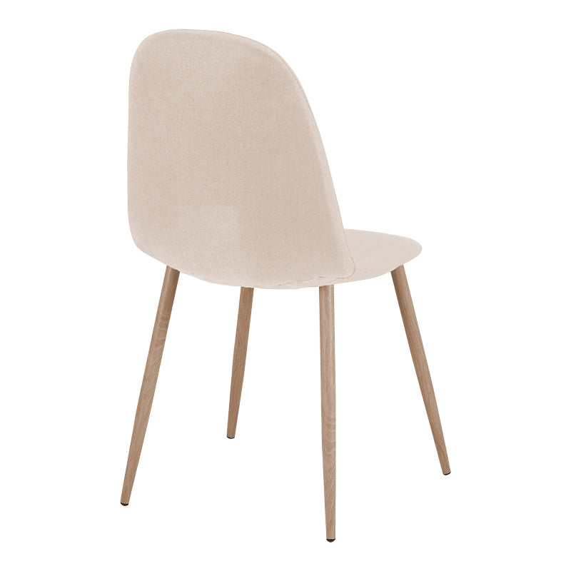 Crem | SKU: 499-000018 | Scaun Bella, Stofă, picioare metalice cu finisaj natural, 44x55x85 cm, varianta Crem, produs pentru amenajarea locuinței, disponibil online în România la CasaMob