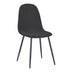 Negru | SKU: 499-000023 | Scaun Bella, Catifea, picioare metalice negre, 44x55x85 cm, varianta Negru, produs pentru amenajarea locuinței, disponibil online în România la CasaMob
