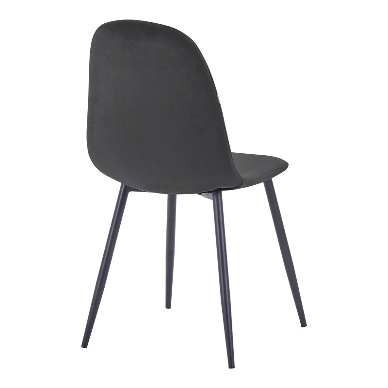 Scaun Bella, Catifea, picioare metalice negre, Diverse culori, 44x55x85 cm - Negru | SKU: 499-000023 | Scaun Bella, Catifea, picioare metalice negre, 44x55x85 cm, varianta Negru, produs pentru amenajarea locuinței, disponibil online în România la CasaMob