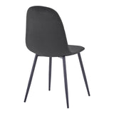 Scaun Bella, Catifea, picioare metalice negre, Diverse culori, 44x55x85 cm - Negru | SKU: 499-000023 | Scaun Bella, Catifea, picioare metalice negre, 44x55x85 cm, varianta Negru, produs pentru amenajarea locuinței, disponibil online în România la CasaMob