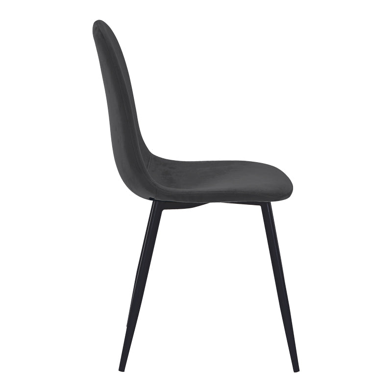 Scaun Bella, Catifea, picioare metalice negre, Diverse culori, 44x55x85 cm - Negru | SKU: 499-000023 | Scaun Bella, Catifea, picioare metalice negre, 44x55x85 cm, varianta Negru, produs pentru amenajarea locuinței, disponibil online în România la CasaMob