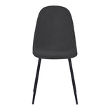 Scaun Bella, Catifea, picioare metalice negre, Diverse culori, 44x55x85 cm - Negru | SKU: 499-000023 | Scaun Bella, Catifea, picioare metalice negre, 44x55x85 cm, varianta Negru, produs pentru amenajarea locuinței, disponibil online în România la CasaMob