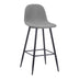Gri | SKU: 499-000027 | Scaun de bar Bella, Stofă, picioare metalice negre, 42x49x98 cm, varianta Gri, produs pentru amenajarea locuinței, disponibil online în România la CasaMob