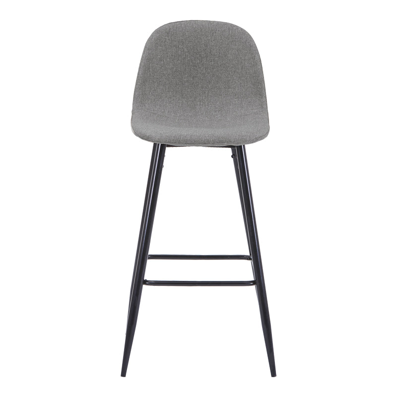 Gri | SKU: 499-000027 | Scaun de bar Bella, Stofă, picioare metalice negre, 42x49x98 cm, varianta Gri, produs pentru amenajarea locuinței, disponibil online în România la CasaMob