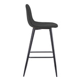 Scaun de bar Bella, Stofă, picioare metalice negre, Diverse culori, 42x49x98 cm - Antracit | SKU: 499-000028 | Scaun de bar Bella, Stofă, picioare metalice negre, 42x49x98 cm, varianta Antracit, produs pentru amenajarea locuinței, disponibil online în România la CasaMob