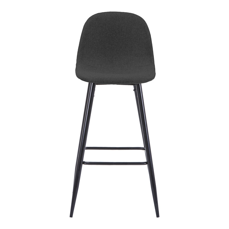 Scaun de bar Bella, Stofă, picioare metalice negre, Diverse culori, 42x49x98 cm - Antracit | SKU: 499-000028 | Scaun de bar Bella, Stofă, picioare metalice negre, 42x49x98 cm, varianta Antracit, produs pentru amenajarea locuinței, disponibil online în România la CasaMob