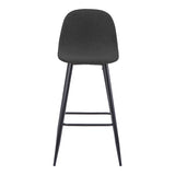 Scaun de bar Bella, Stofă, picioare metalice negre, Diverse culori, 42x49x98 cm - Antracit | SKU: 499-000028 | Scaun de bar Bella, Stofă, picioare metalice negre, 42x49x98 cm, varianta Antracit, produs pentru amenajarea locuinței, disponibil online în România la CasaMob