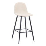 Scaun de bar Bella, Stofă, picioare metalice negre, Diverse culori, 42x49x98 cm - Crem | SKU: 499-000029 | Scaun de bar Bella, Stofă, picioare metalice negre, 42x49x98 cm, varianta Crem, produs pentru amenajarea locuinței, disponibil online în România la CasaMob