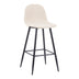 Crem | SKU: 499-000029 | Scaun de bar Bella, Stofă, picioare metalice negre, 42x49x98 cm, varianta Crem, produs pentru amenajarea locuinței, disponibil online în România la CasaMob