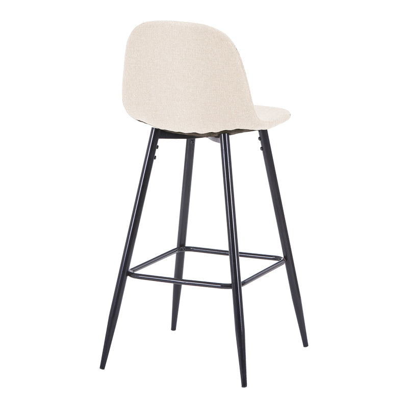 Scaun de bar Bella, Stofă, picioare metalice negre, Diverse culori, 42x49x98 cm - Crem | SKU: 499-000029 | Scaun de bar Bella, Stofă, picioare metalice negre, 42x49x98 cm, varianta Crem, produs pentru amenajarea locuinței, disponibil online în România la CasaMob