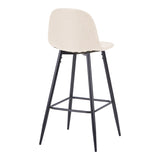 Scaun de bar Bella, Stofă, picioare metalice negre, Diverse culori, 42x49x98 cm - Crem | SKU: 499-000029 | Scaun de bar Bella, Stofă, picioare metalice negre, 42x49x98 cm, varianta Crem, produs pentru amenajarea locuinței, disponibil online în România la CasaMob